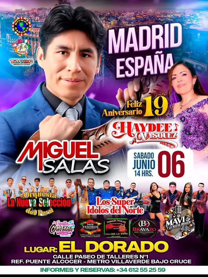 Dina paucar cumpleaños Miguel salas